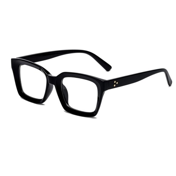 Women Men Thick Chunky Square Frame Retro Clear Lens Classic Eye Glasses - Picture 1 of 9